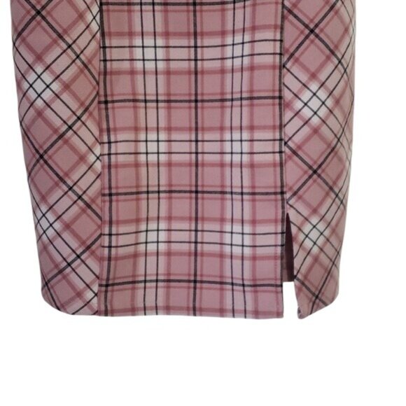 Forever 21 Pink Plaid Preppy Mini Dress‎ Size S Summer Light Academia Party - Picture 3 of 7